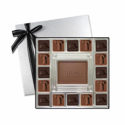 Custom Chocolate Squares Gift Box (13 1/2oz.) - Custom Banners Now