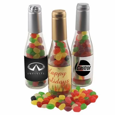 Champagne Bottle w/ Teenee Beanee Jelly Beans 8" - Custom Banners Now