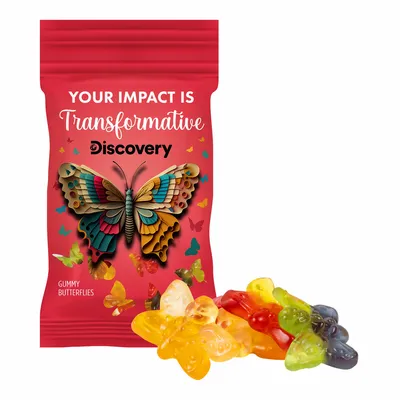 Clever Candy 1oz. Full Color DigiBag™ with Gummy Butterflies - Custom Banners Now