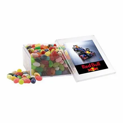 Large Square Acrylic Candy Box with Jelly Belly - Custom Banners Now