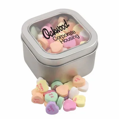 Window Tin with Conversation Hearts - Custom Banners Now
