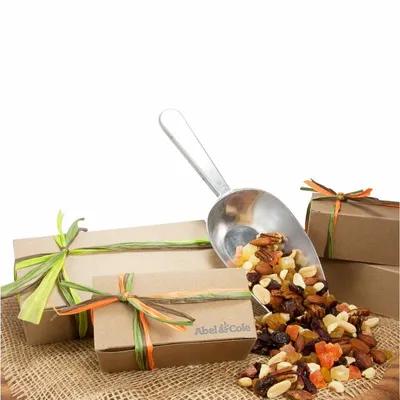 Small Natural Kraft Box with Cranberry Gold Mix - Custom Banners Now