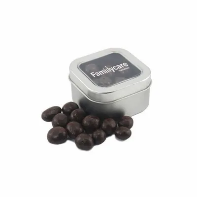 Window Tin w/ Choc Espresso Beans - Custom Banners Now
