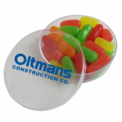 Small Round Acrylic with Mike & Ike's - Custom Banners Now