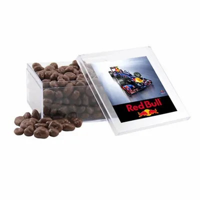 Acrylic Box with Choc Covered Raisins - Large - Custom Banners Now
