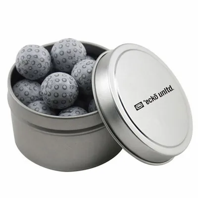 Round Tin with Chocolate Golf Balls - SBF3100 - Custom Banners Now