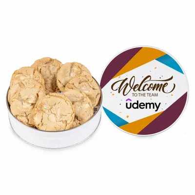 Fresh Beginnings Macadamia Nut Cookie Tin (Small) - Custom Banners Now