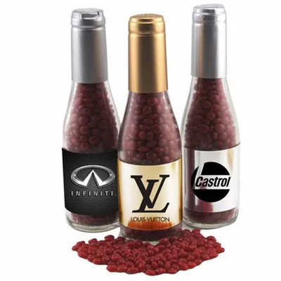 Champagne Bottle with Red Hots 8" - Custom Banners Now
