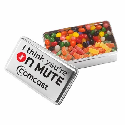 2-Share Tin - Sour Kids/Assorted Jelly Beans - Custom Banners Now