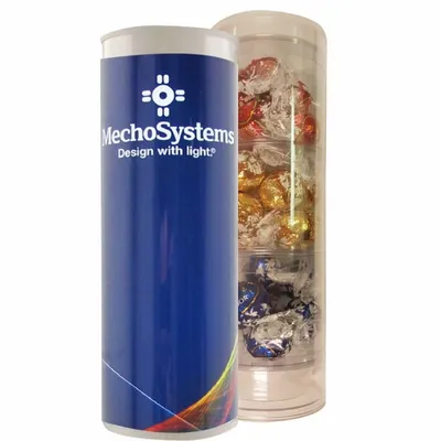 3 Piece Holiday Gift Tube with Lindor Truffles - Custom Banners Now