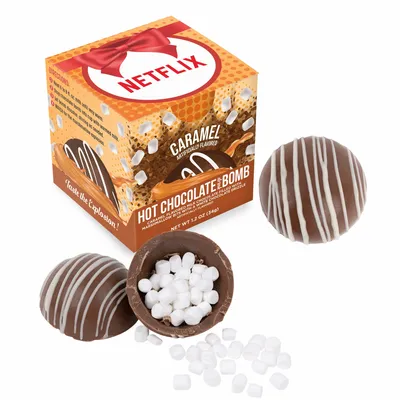 Hot Chocolate Bomb Caramel Flavor in Full Color Box - Custom Banners Now