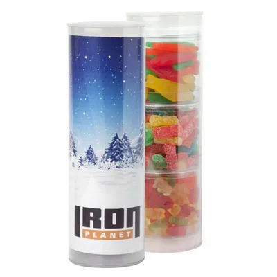 Clever Candy 3 Piece Gift Tube with Gummy Candy - Custom Banners Now