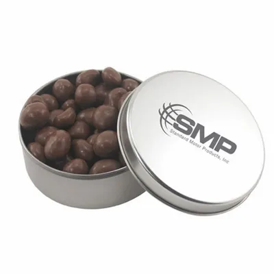 Round Tin with Chocolate Peanuts - SBF3000 - Custom Banners Now
