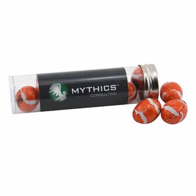 Tube with Chocolate Footballs - TRB650 - Custom Banners Now
