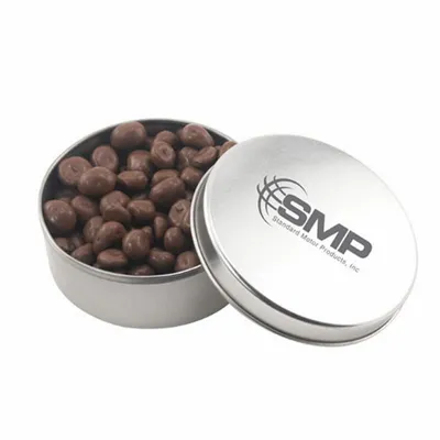 Round Tin with Chocolate Raisins - SBF3000 - Custom Banners Now