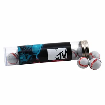 Tube with Chocolate Baseballs - TRB660 - Custom Banners Now