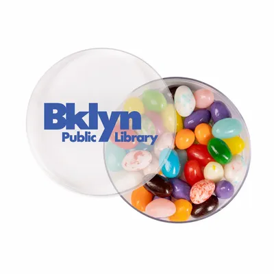 Small Round Acrylic with Gourmet Jelly Beans - Custom Banners Now