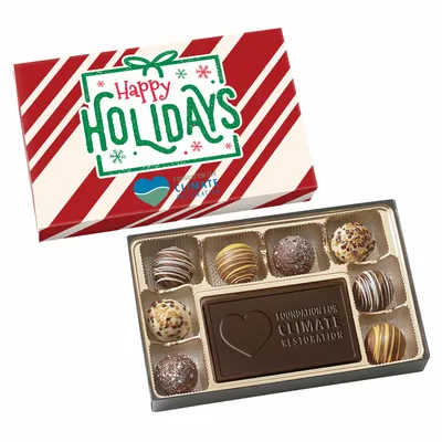 Truffle Gift Box Full Color Lid with 8 Truffles - Custom Banners Now