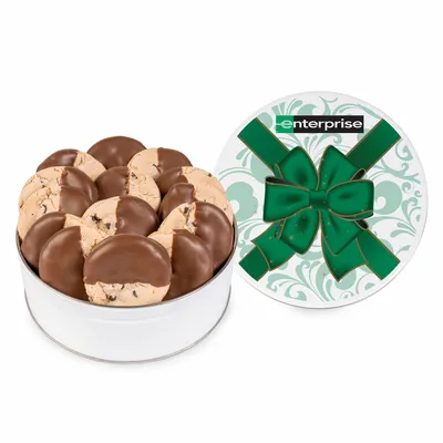 Fresh Beginnings Dipped Chocolate Chip Cookie Tin - Custom Banners Now