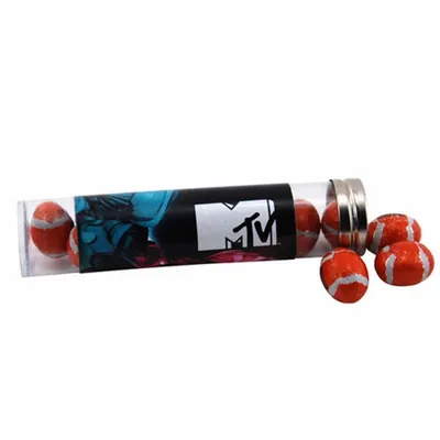 Tube with Chocolate Footballs - TRB660 - Custom Banners Now