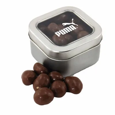 Window Tin with Choc Peanuts - Custom Banners Now
