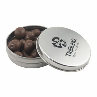 Round Tin with Chocolate Peanuts - SBF2900 - Custom Banners Now