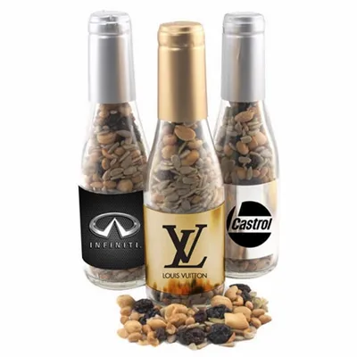 Champagne Bottle with Trail Mix 8" - Custom Banners Now