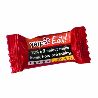 4 Color Process Jumbo Wrapped Cinnamon Mints - Custom Banners Now
