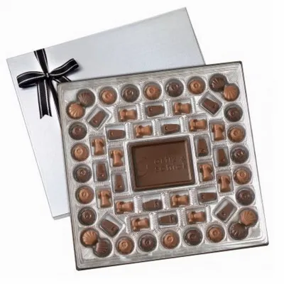 Large Custom Chocolate Delights Gift Box ( 1 1/2 lbs.) - Custom Banners Now