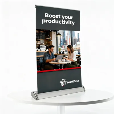 Desktop Roll Up Banner - Custom Banners Now