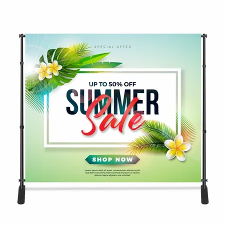 Adjustable Stand Banners - Custom Banners Now