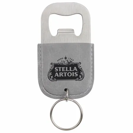 Leather Bottle Opener Keychain Leather Bottle Opener Keychain - Custom Banners Now