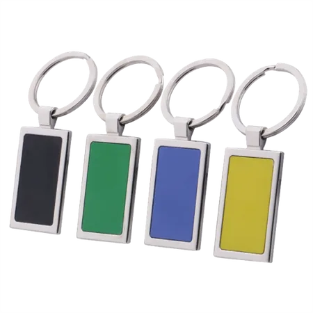 Colored Rectangle Metal Keychain Colored Rectangle Metal Keychain - Custom Banners Now