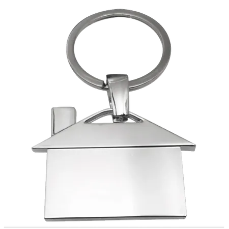 House-Shaped Metal Keychain House-Shaped Metal Keychain - Custom Banners Now