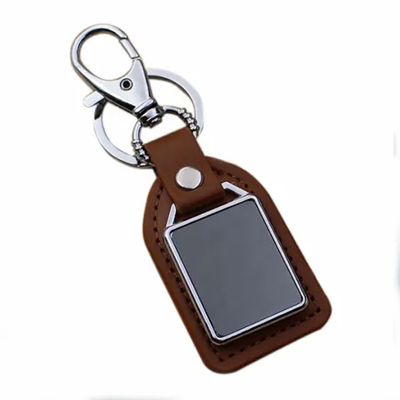 Premium Leather & Metal Keychain Premium Leather & Metal Keychain - Custom Banners Now