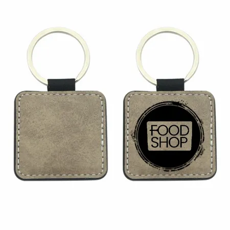 Sublime Square Leather Keychain Sublime Square Leather Keychain - Custom Banners Now