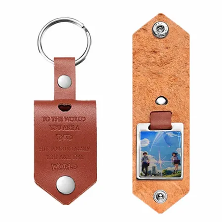 Artistic Laser Cut Leather Keychain Artistic Laser Cut Leather Keychain - Custom Banners Now
