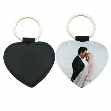 Heart Leather Keychain Heart Leather Keychain - Custom Banners Now