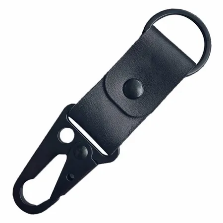 Leather Button Keychain Leather Button Keychain - Custom Banners Now