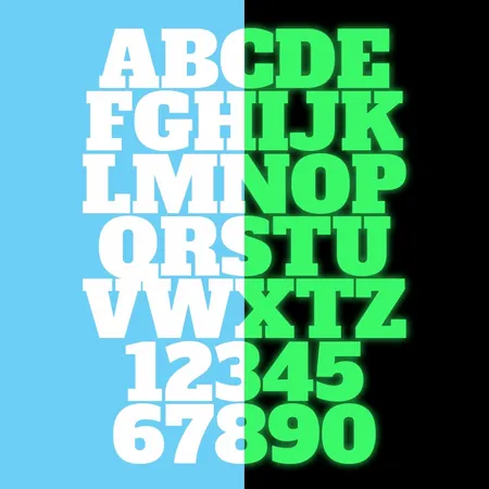 Alphanumeric Glow In The Dark Patches - Custom Banners Now