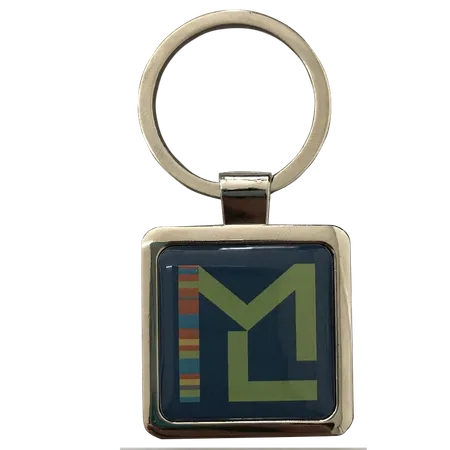 Epoxy Square Metal Keychain Epoxy Square Metal Keychain - Custom Banners Now