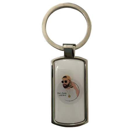 Straight Rectangle Metal Keychain Straight Rectangle Metal Keychain - Custom Banners Now