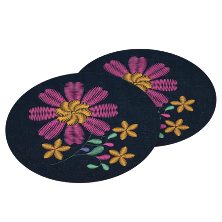 Cotton & Linen Embroidered Coasters - Custom Banners Now