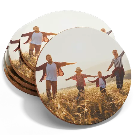 Custom Photo Fiberboard Coasters - Custom Banners Now