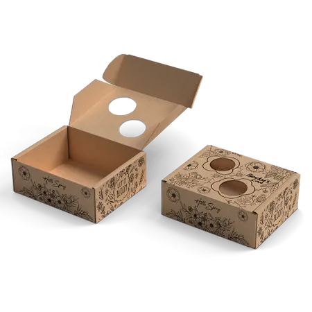 Printed Hollow Kraft Mailer Box - Custom Banners Now