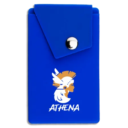 Silicone Card Holder Pressed-On Button Pocket - Custom Banners Now