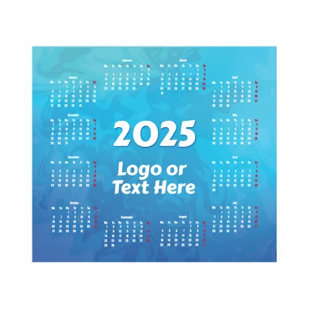 Light Blue Calendar Mouse Pad - Custom Banners Now
