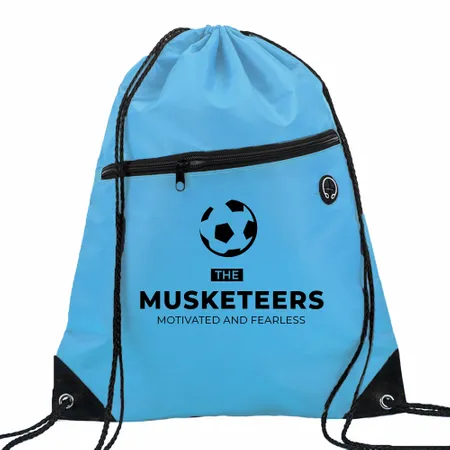Zipper Drawstring Bag With Headphone Slots Zipper Drawstring Bag With Headphone Slots - Custom Banners Now