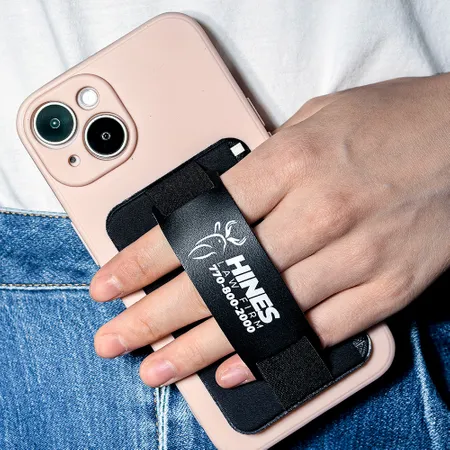 Leather Phone Wallet with Hand Grip - Custom Banners Now