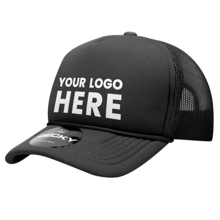 Decky 7010 - Youth 5 Panel Mid Profile Structured Foam Trucker, Kids Foam Trucker Hat, Mesh Back - Custom Banners Now